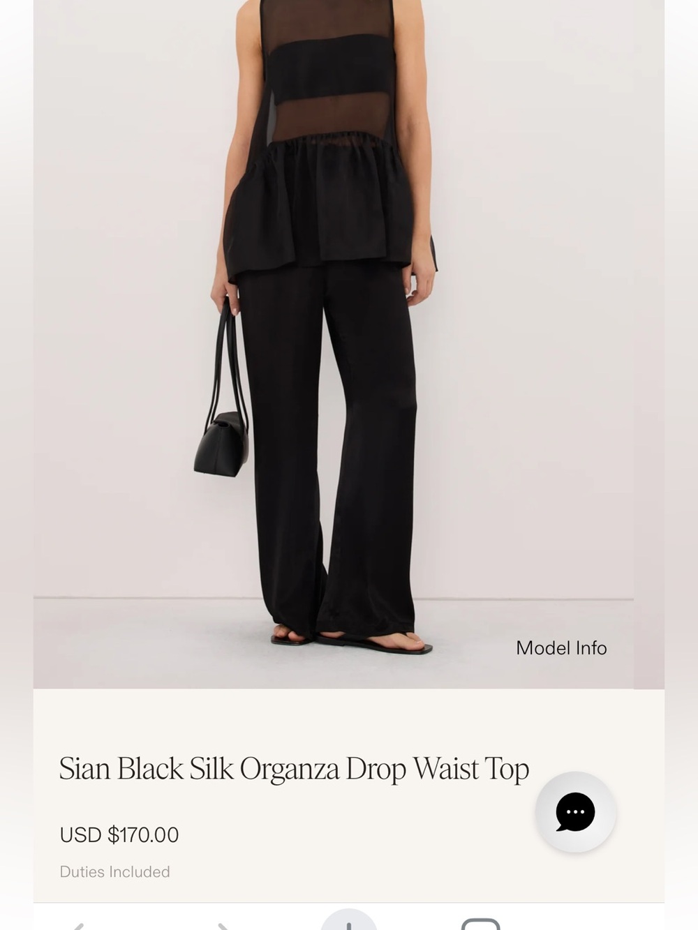 Dissh Sian organza top NWT